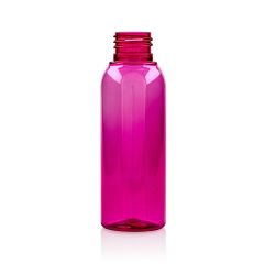 100 ml Basic Round PET tranparant Roze 24.410